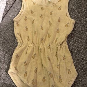 Rylee + Cru Cream Pineapple Print Bodysuit